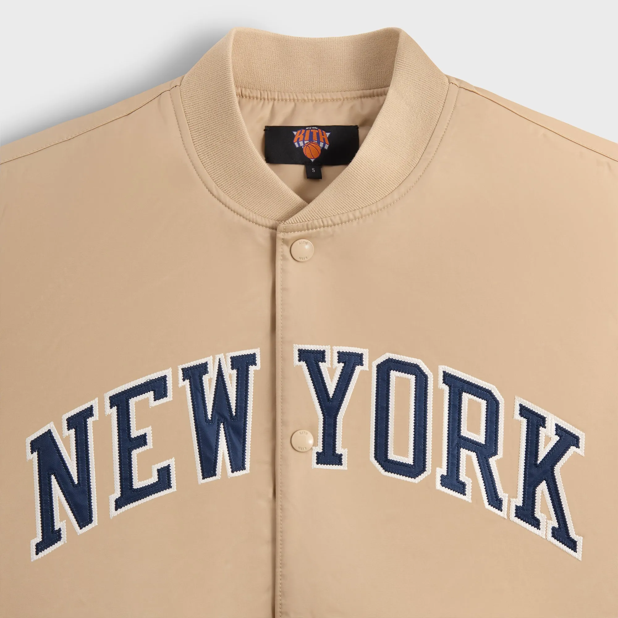 Kith For The New York Knicks Wings Satin Bomber Jacket - Stock Odor Resistant Design Elastic Stitching Detail