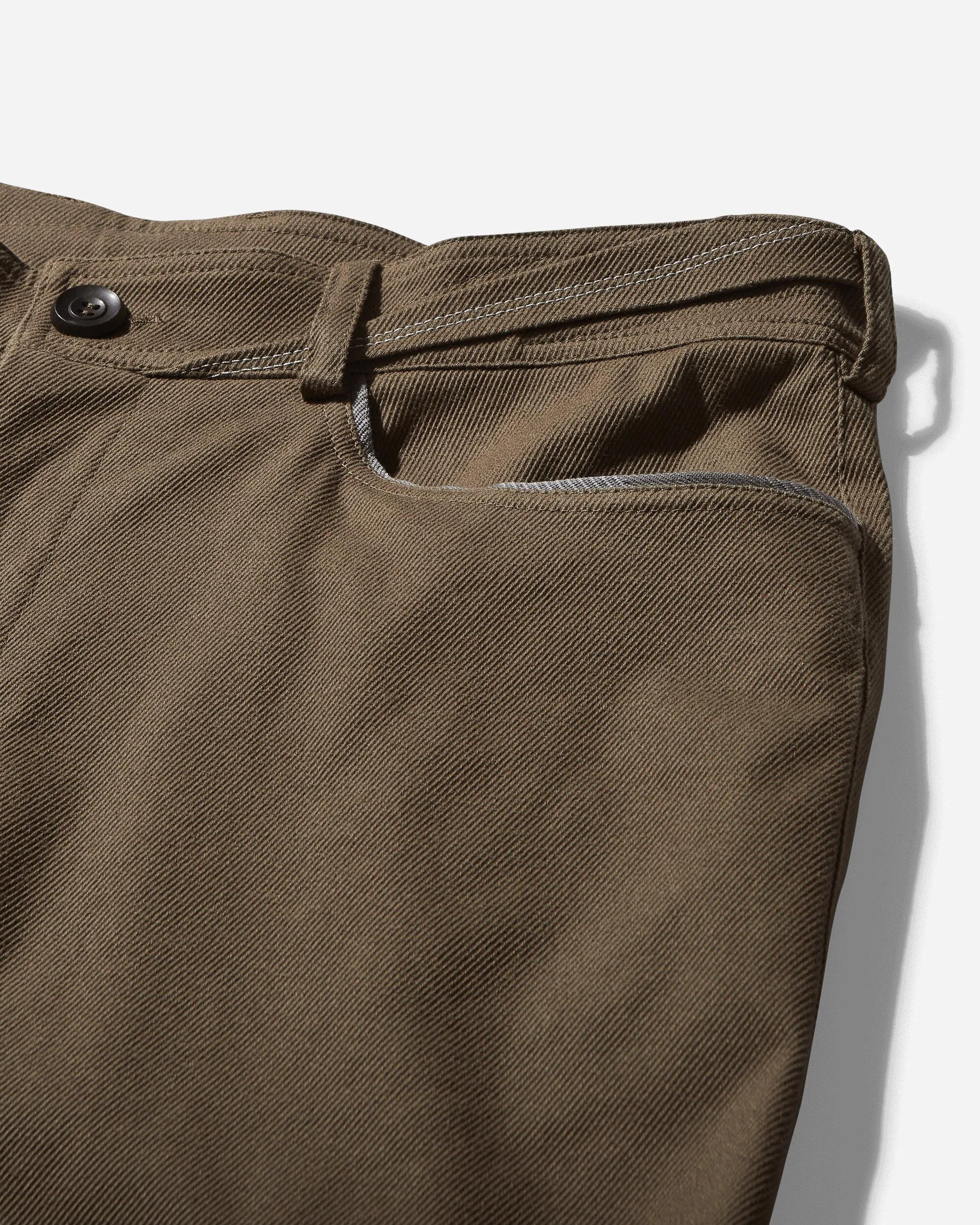 Angled Edge Detachable Logo Men'S Ohne K-Dart Trousers Brass Green