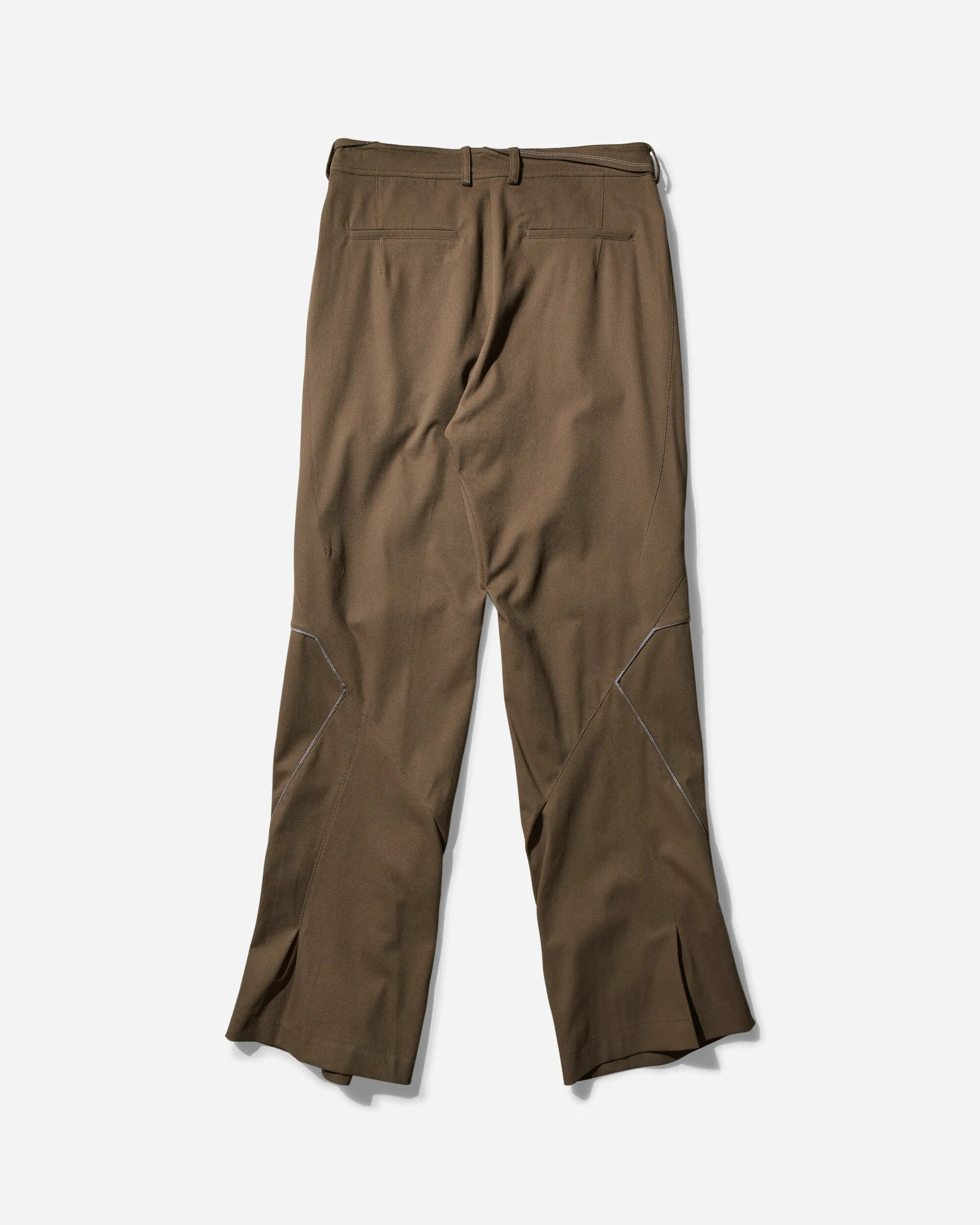 Upper Twisting Soft Fabric" Men'S Ohne K-Dart Trousers Brass Green