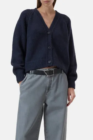Cardigan Alpaca-Mix V en nuit profonde