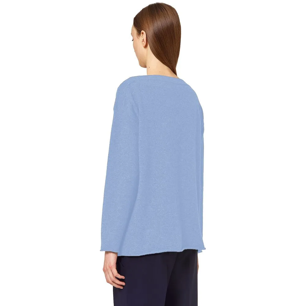 Pull en cachemire bleu pour femme Alpha Studio