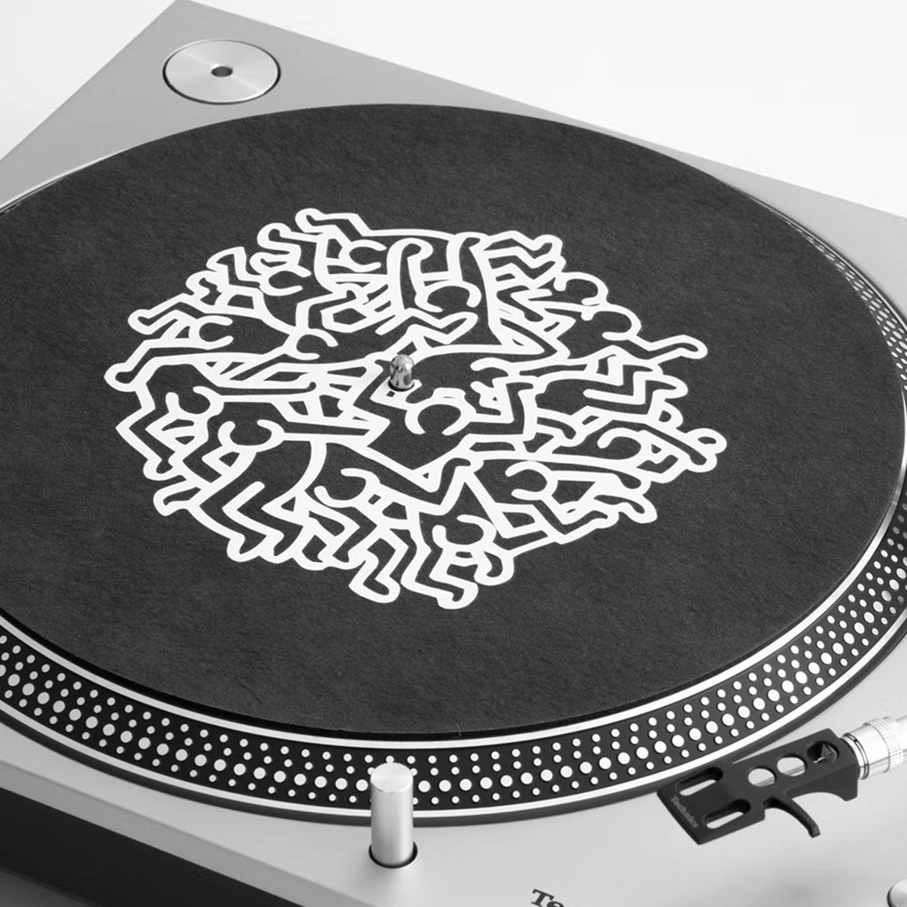 AM Clean Sound: Keith Haring Anti-Static Record Mat hi-fi DAC amp combo,hi-fi speaker impedance matcher,hi-fi RCA switch
