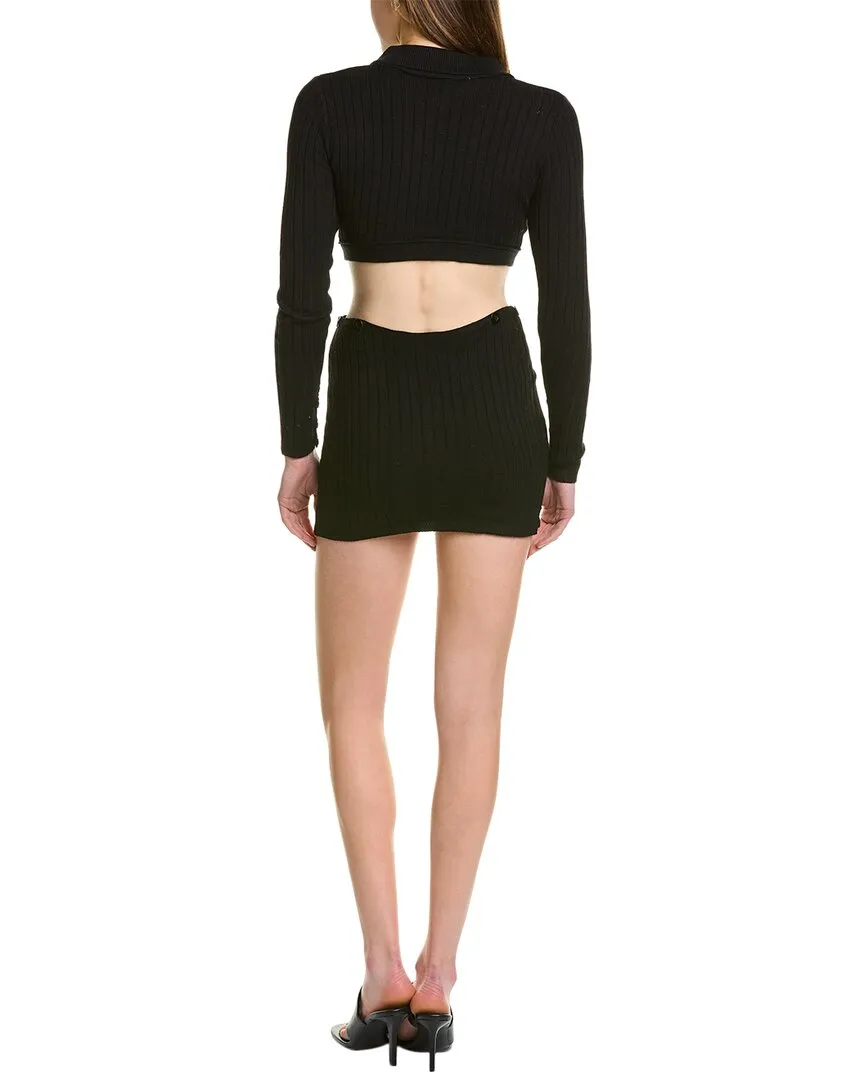 Ensemble pull & mini-jupe 2 pièces & ROUGE