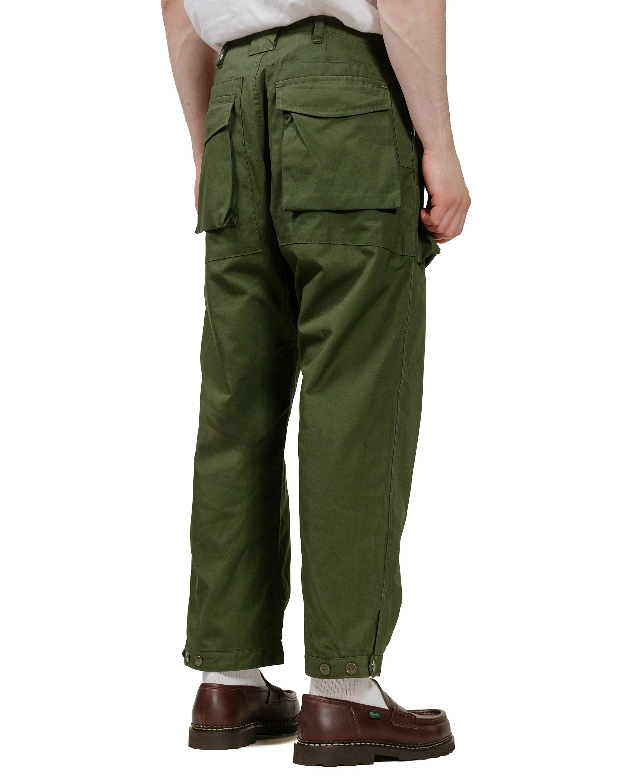Sassafras Digs Crew Pants 4/5 Weather Olive Water Repellent Embroidered Finish