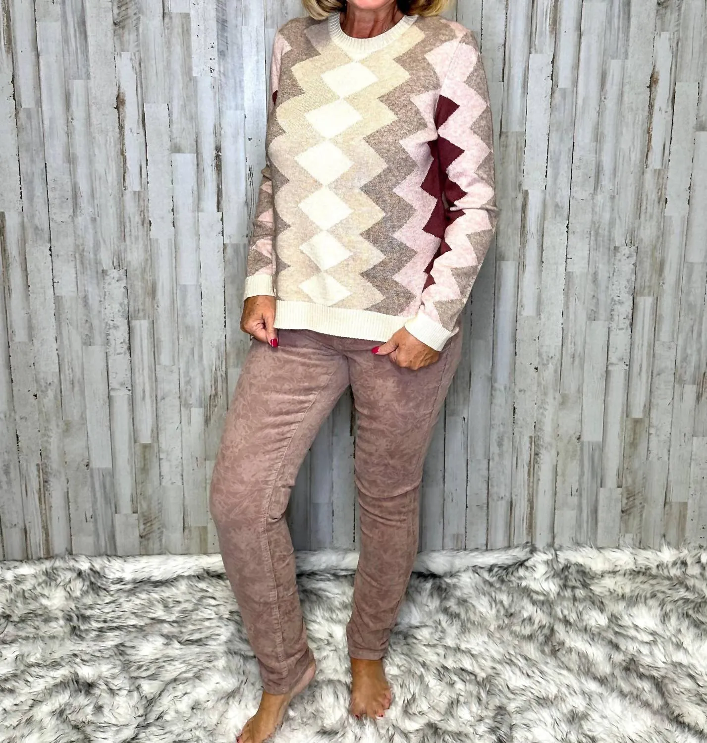 Pull Anastasia Zig Zag en poudre