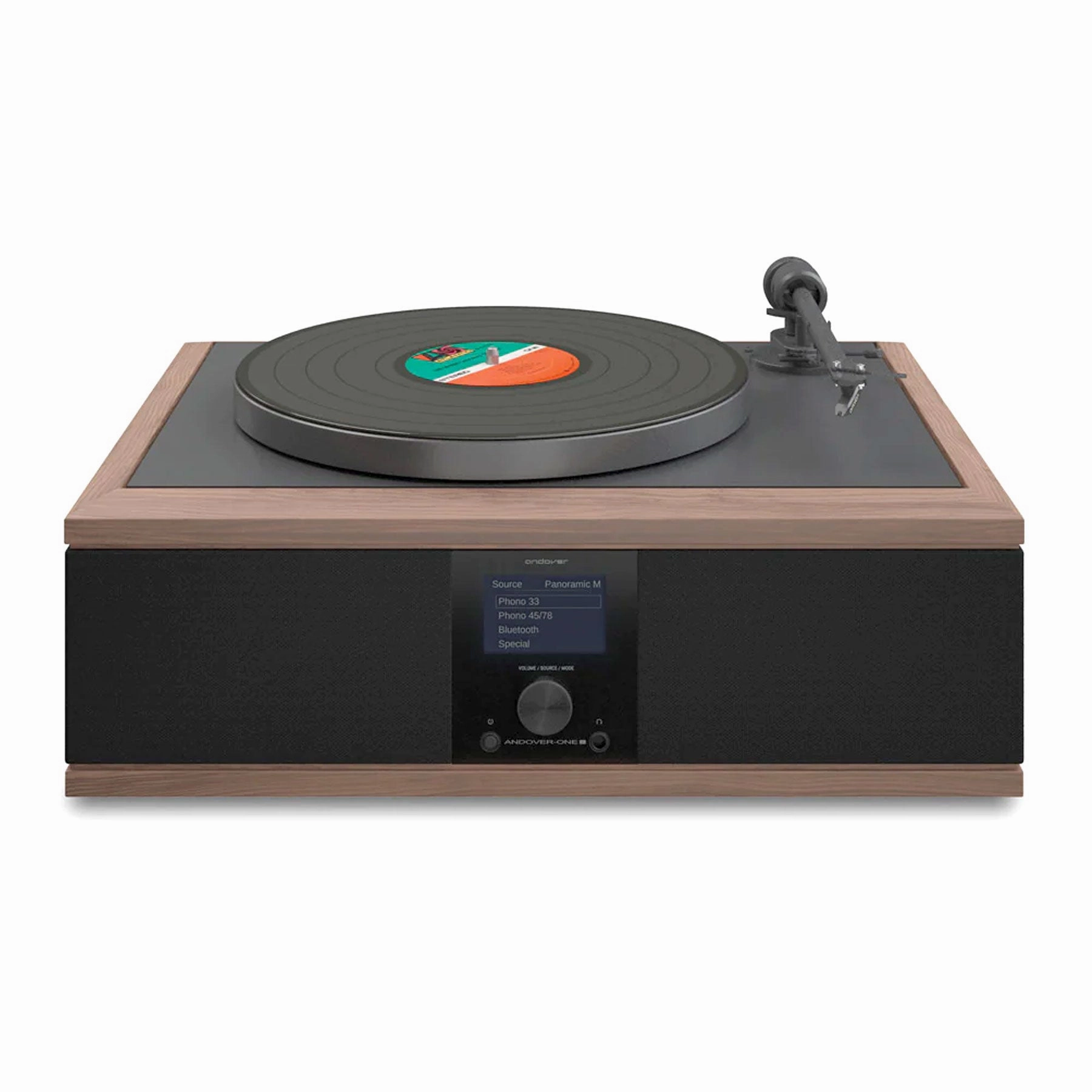 Andover Audio: Andover-One E Turntable Music System w/ Songbird - Walnut (Open Box Special) hi-fi DAC amp combo,hi-fi speaker impedance matcher,hi-fi RCA switch