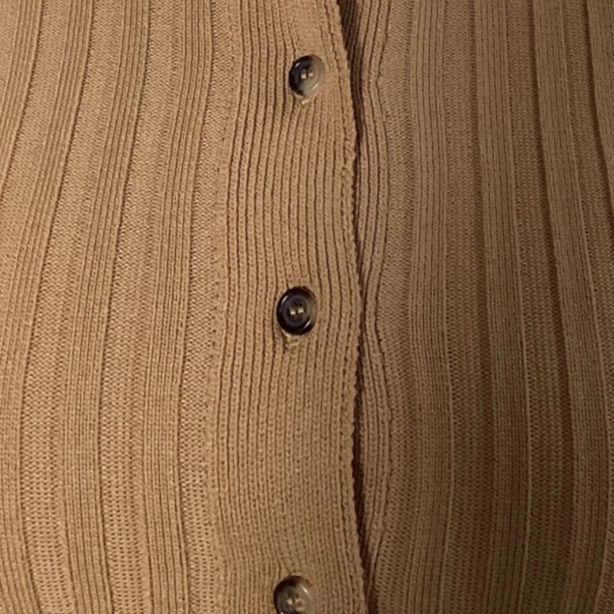 Anine Bing Cardigan Joslyn en maille côtelée marron en rayonne