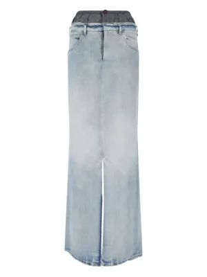 Jupe Longue en Jean 'Anonimity Of The Lining' Bleu Clair