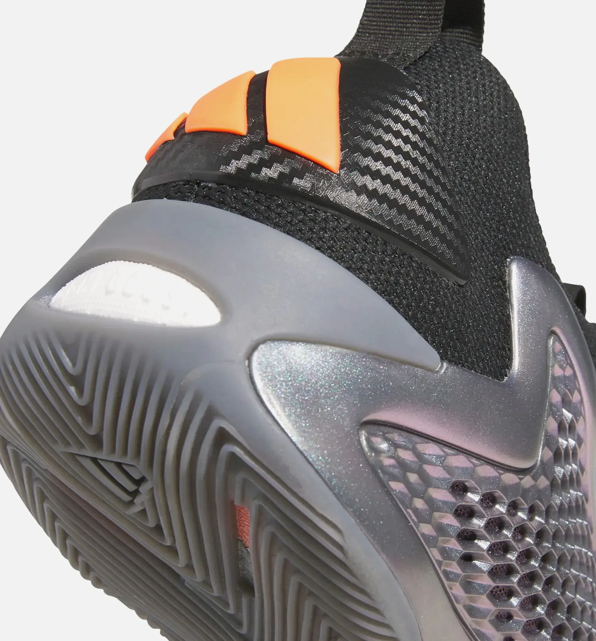 Good Shock Absorption Still Anthony Edwards 1 Low Iron Sharpens Mens Basketball Shoe - Iron Metallic/Core Black/Solar Orange)