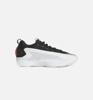 Anthony Edwards 1 Low Mens Basketball Shoe - White/Core Black/Lucid Red EVA Midsole