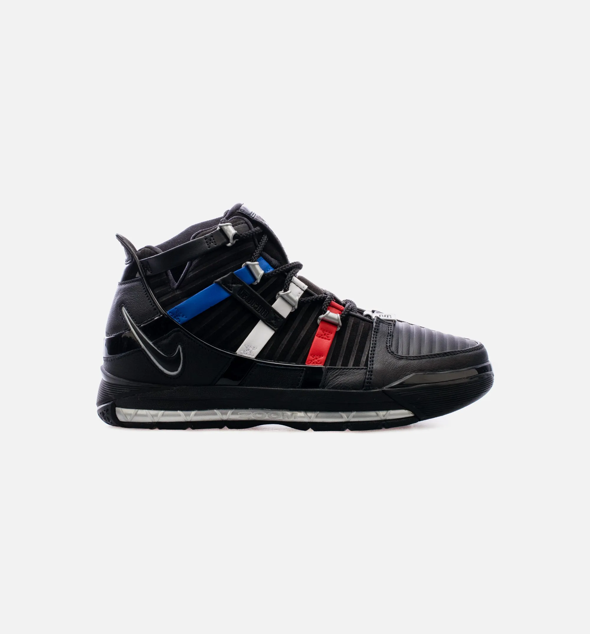 Zoom Lebron 3 Barbershop Mens Basketball Shoe - Black Free Shipping Stretch Material Design