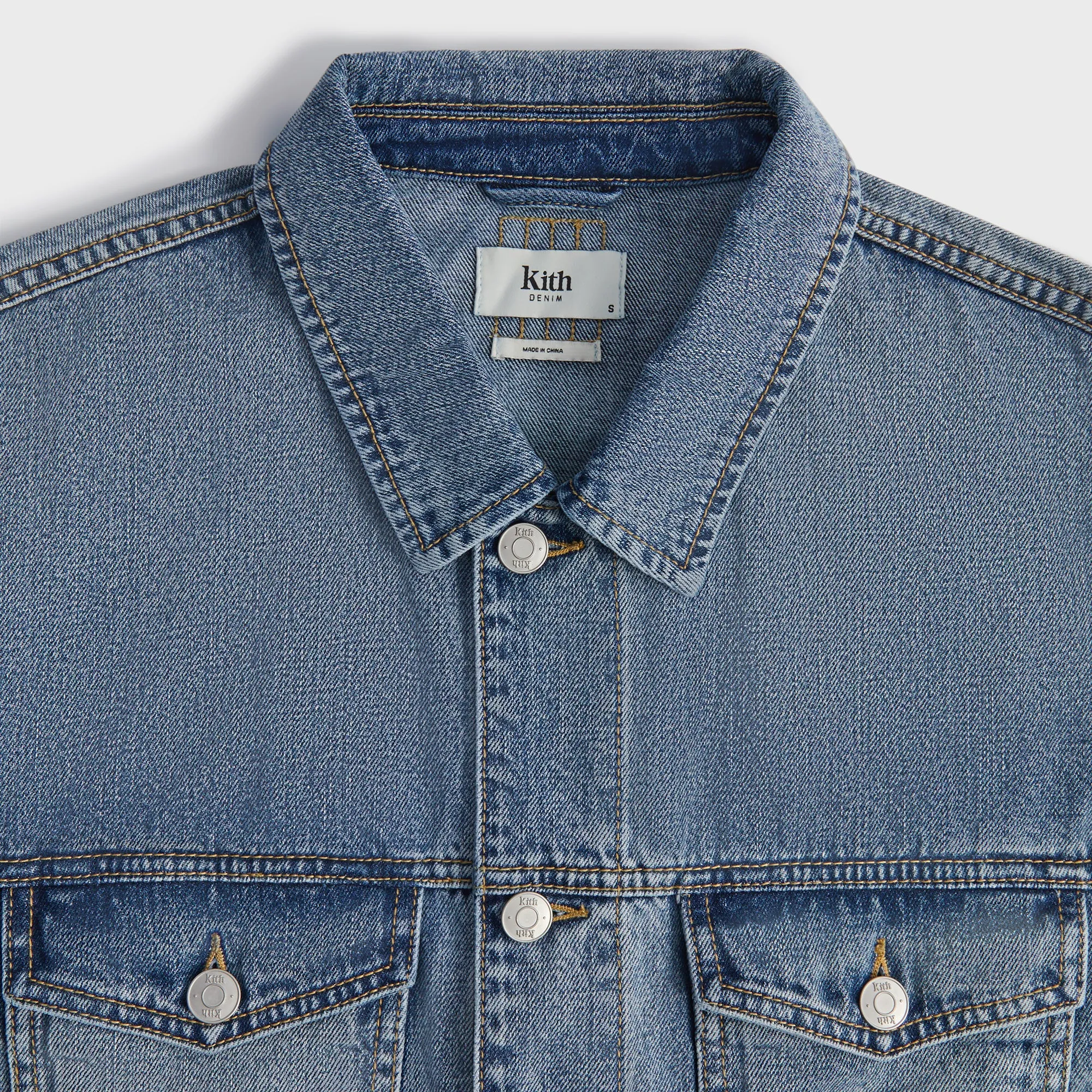 Kith Centre Denim Jacket - Dark Indigo Painted Finish