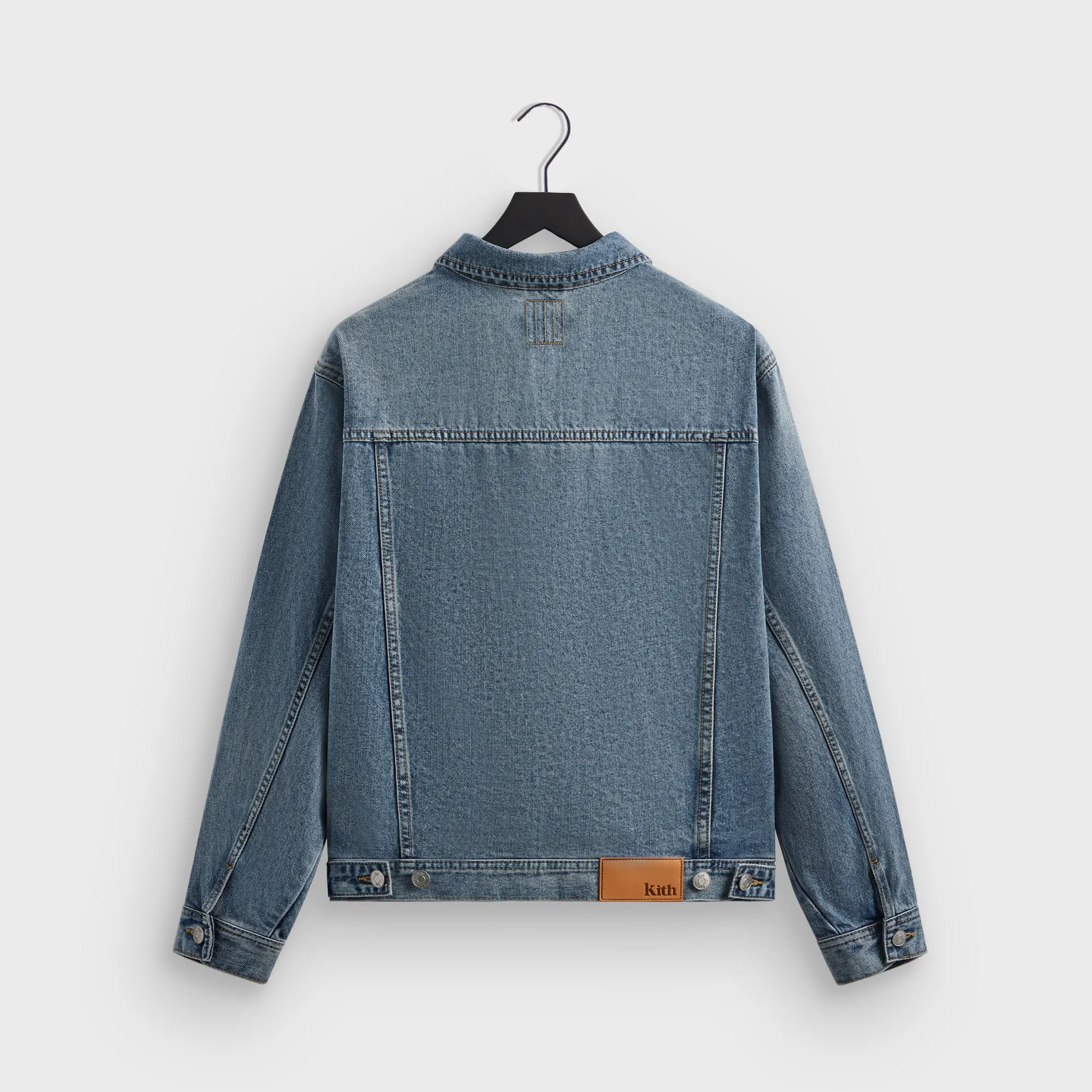 Comfortable Hem Edge Kith Centre Denim Jacket - Dark Indigo