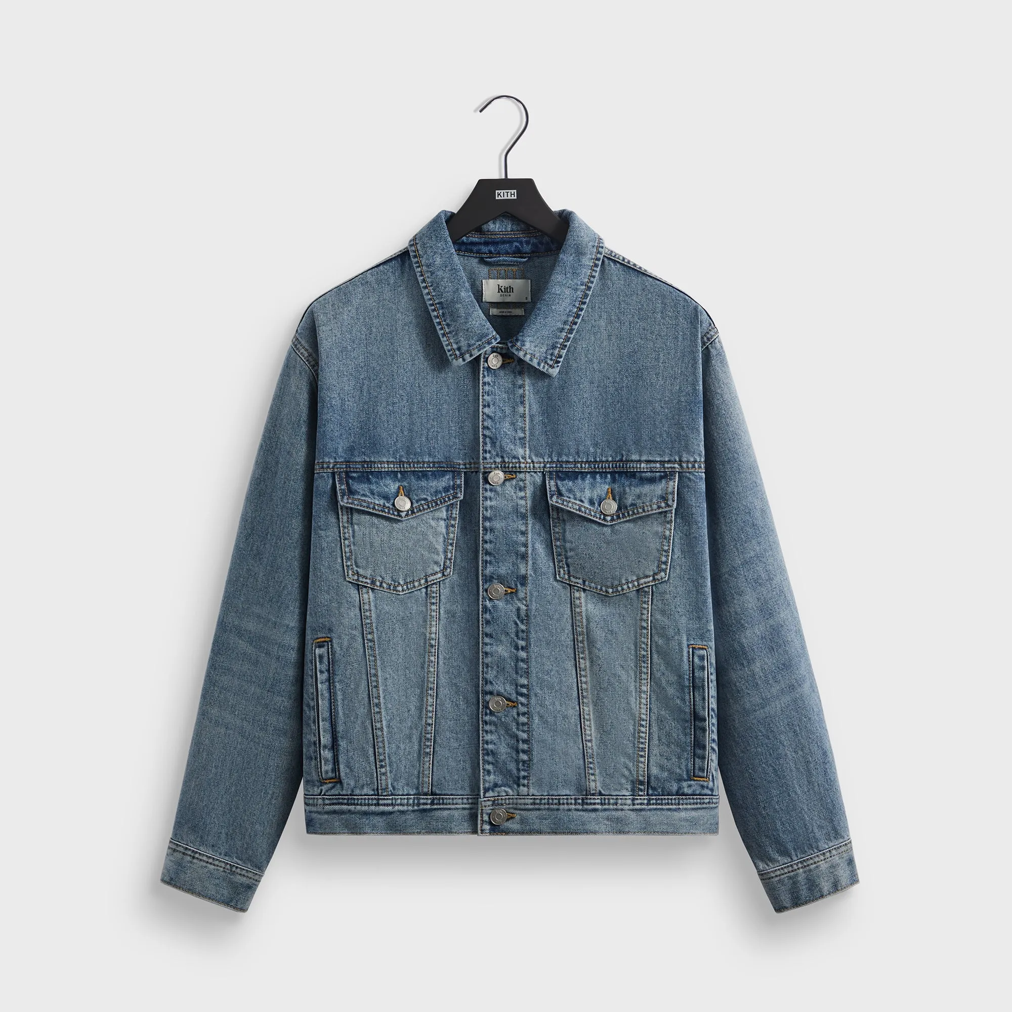 Fedora Socks Durable Webbing Kith Centre Denim Jacket - Dark Indigo
