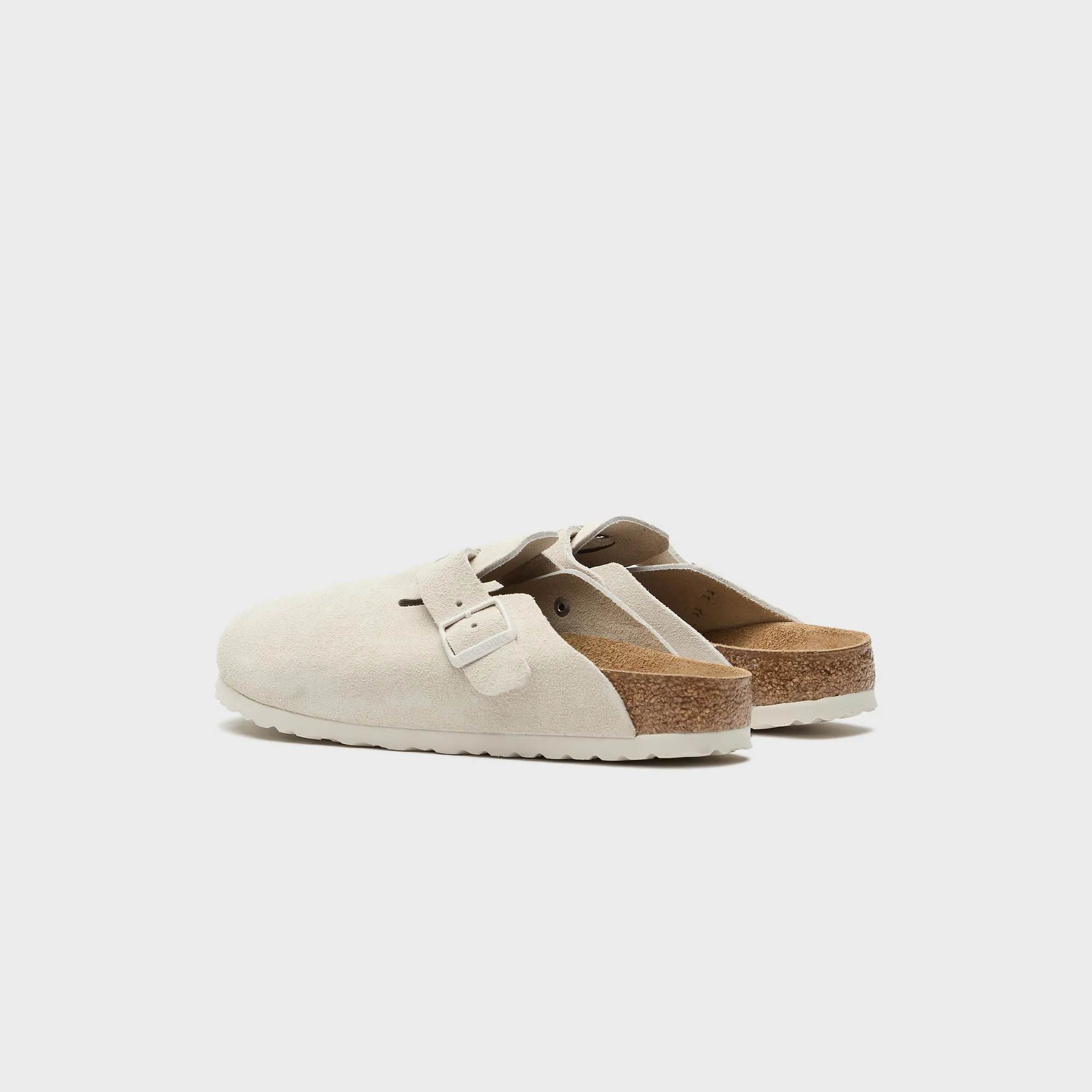 Stable Jog Birkenstock Boston Sfb Antique - White Suede
