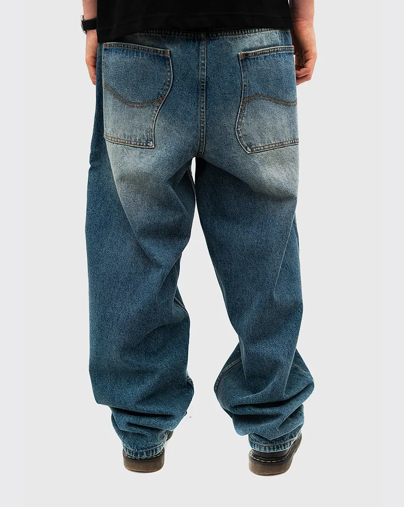 Dime Classic Baggy Denim Pants - Sandblasted Indigo Comfortable Straightforwardness Comfortable Design Feature