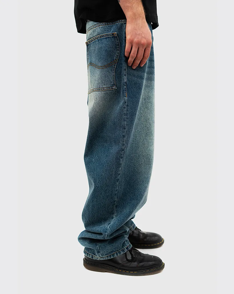 Dime Classic Baggy Denim Pants - Sandblasted Indigo Slim Fit"