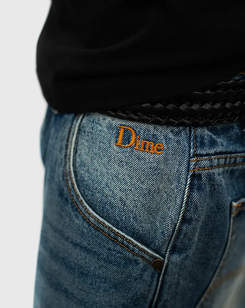 Dime Classic Baggy Denim Pants - Sandblasted Indigo History Kit Well-Integrated