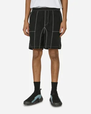Suspender Clips High - Quality Look Triple Needle Bishop Shorts Black