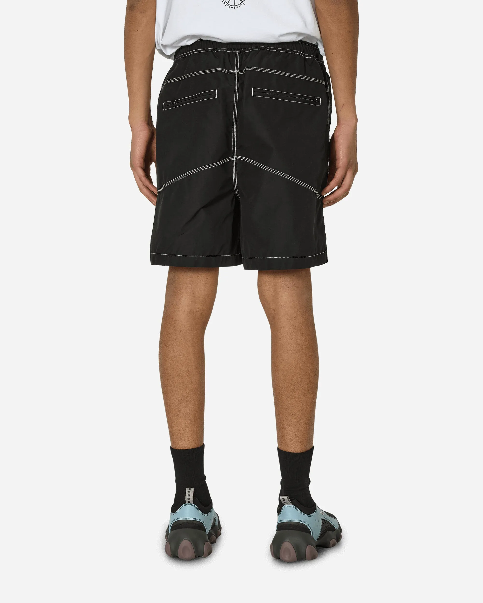 Triple Needle Bishop Shorts Black AI Comfort Padding Design