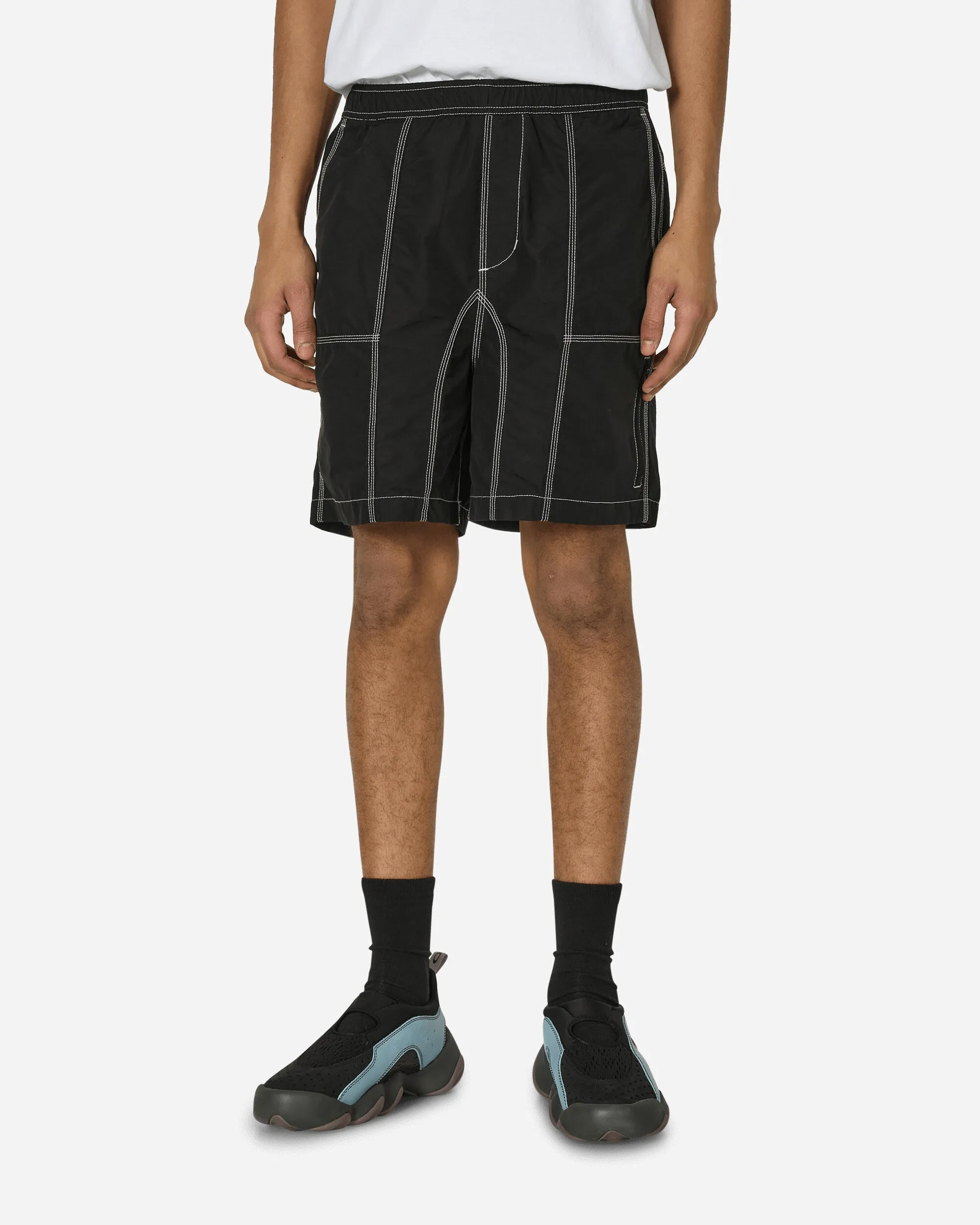 Suspender Clips High - Quality Look Triple Needle Bishop Shorts Black