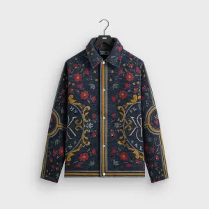 Handmade - Finish Comfortable Trendy Appeal Kith Scarf Tapestry Coaches Jacket - Nocturnal