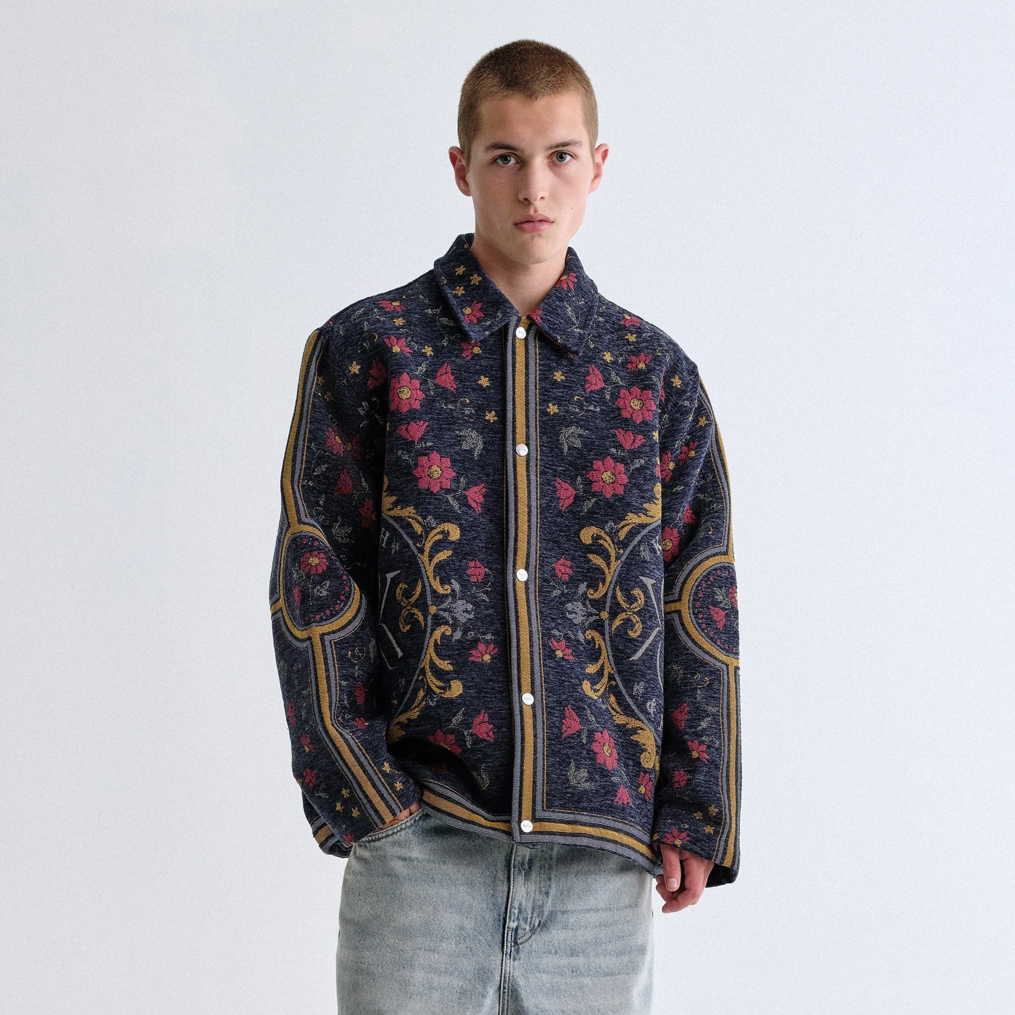 Kith Scarf Tapestry Coaches Jacket - Nocturnal Gym Wear Fabric