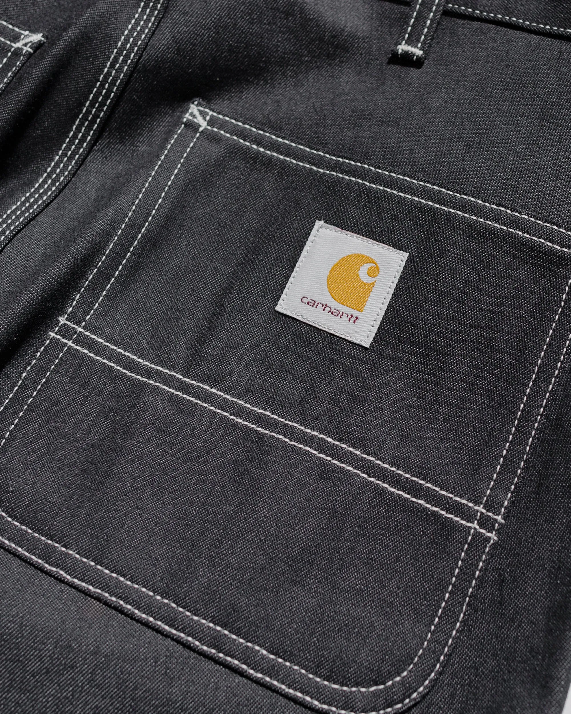 Carhartt W.I.P. Simple Pant Denim Black Rigid Sharp Design Toggle Buttons