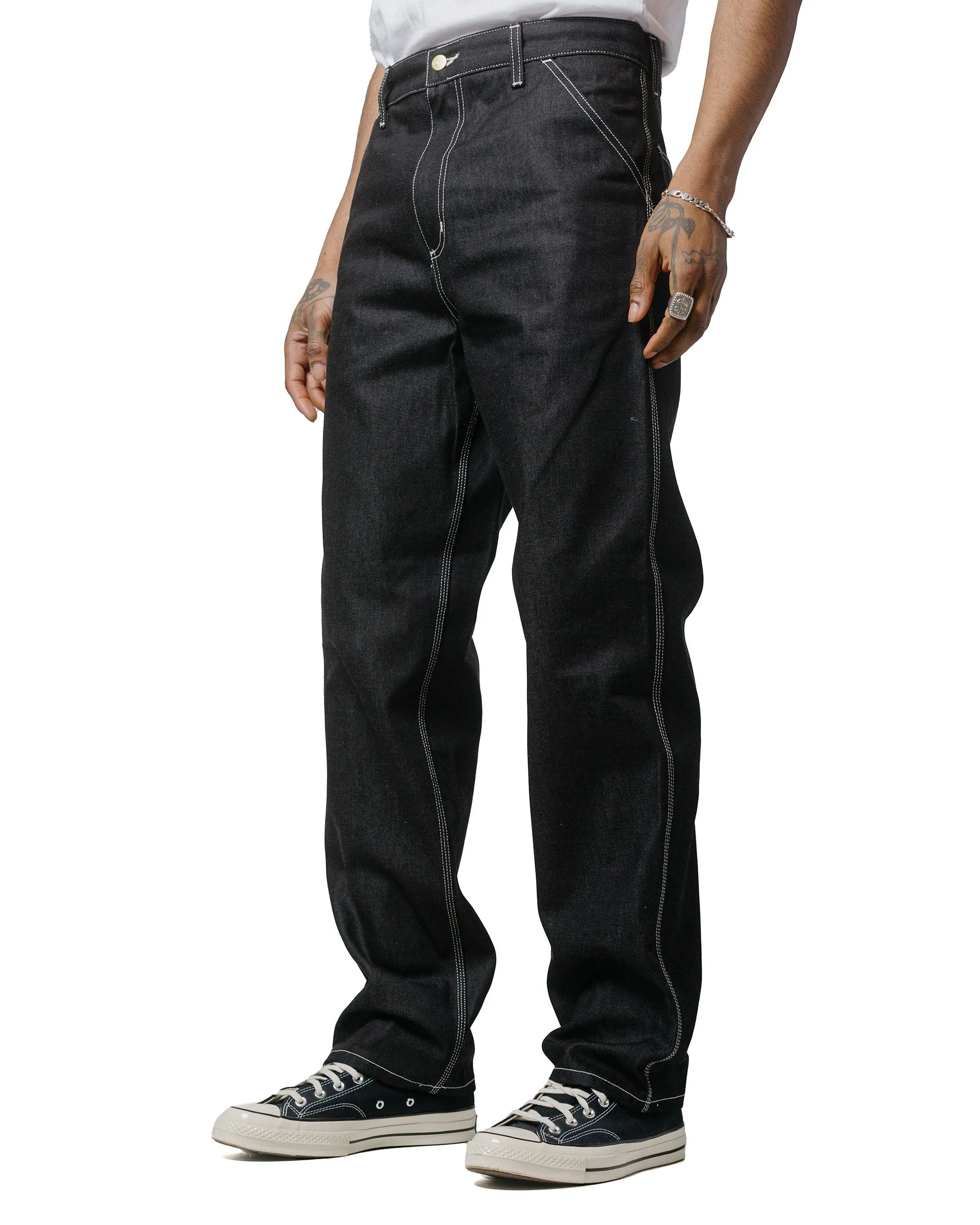 Breathable Toe Lining Carhartt W.I.P. Simple Pant Denim Black Rigid