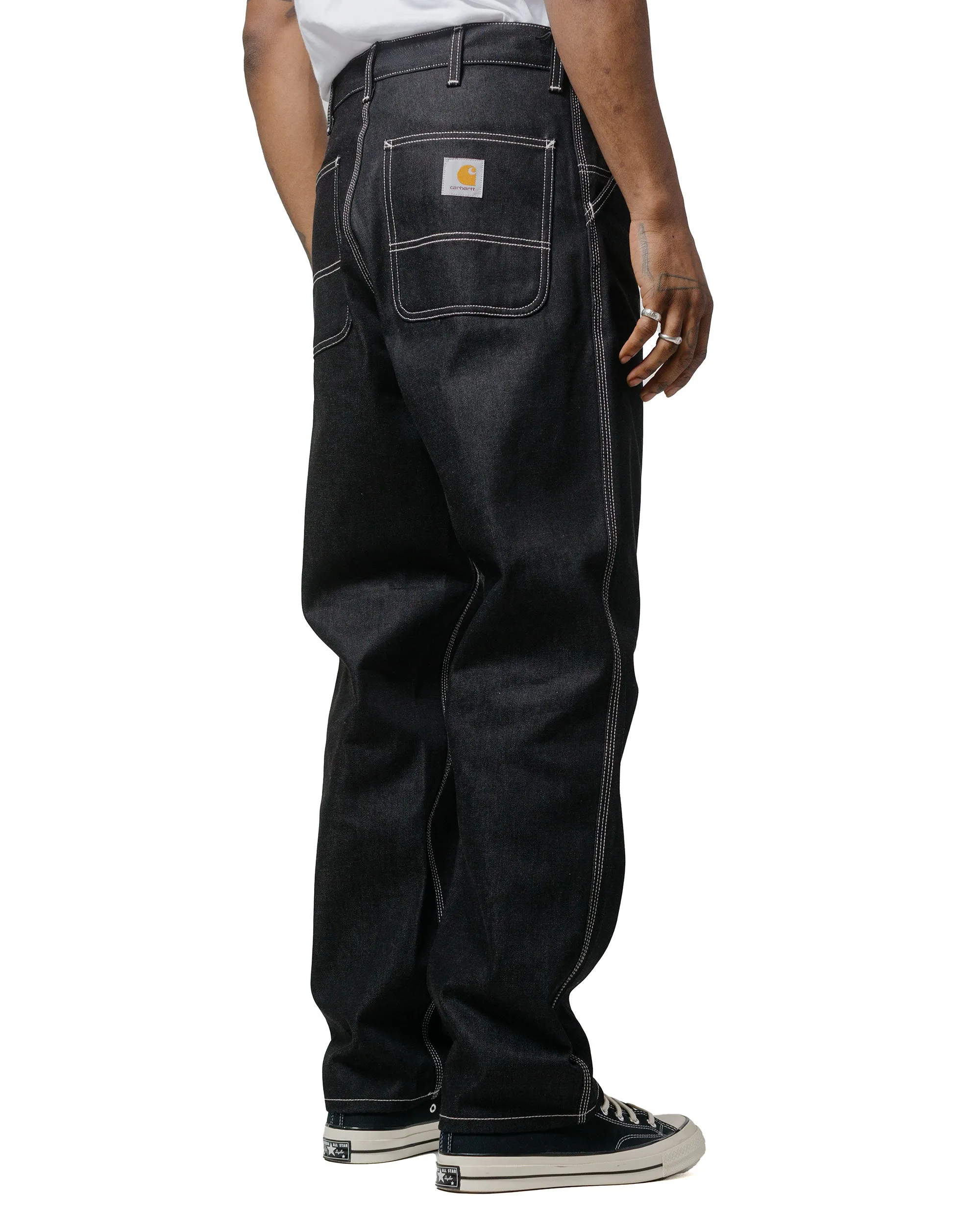 Carhartt W.I.P. Simple Pant Denim Black Rigid Push-Up Sleeve Anti - Sad