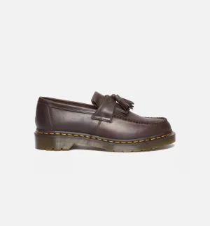 Anti-Odor Mesh Adrian Crazy Horse Leather Tassle Loafer Mens Lifestyle Shoe - Dark Brown