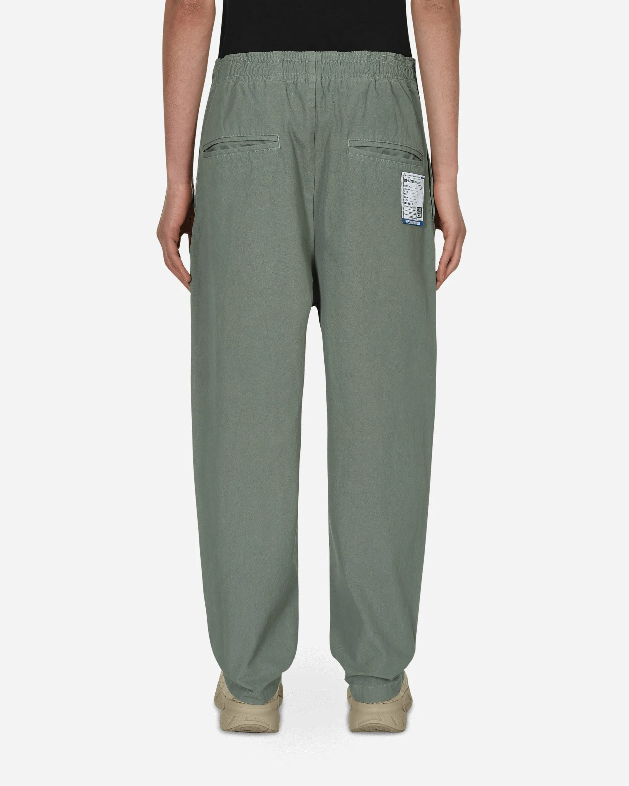 No Side Seam Long Pants Green Sugar-Free Elastic Cuff