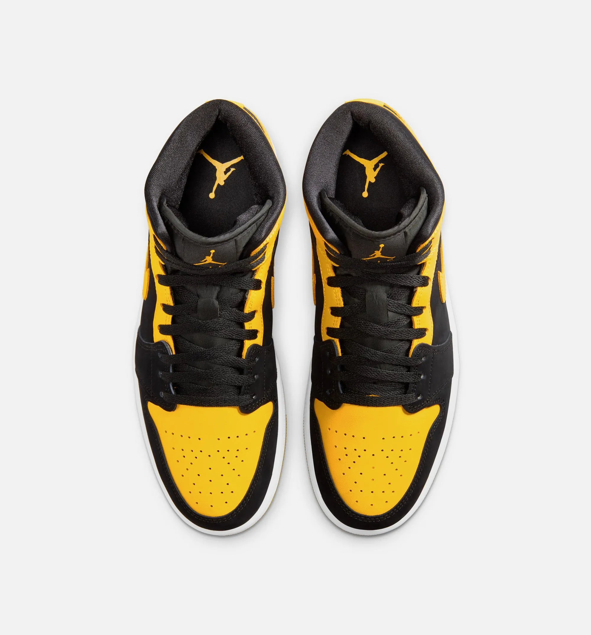 Air Jordan 1 Mid Se Mens Lifestyle Shoe -  Black/White/Varsity Maize Luxury Design Comfortable Properties