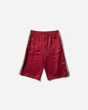 Men'S Wales Bonner Track Shorts Collegiate Burgundy Heritage UV Protection Design