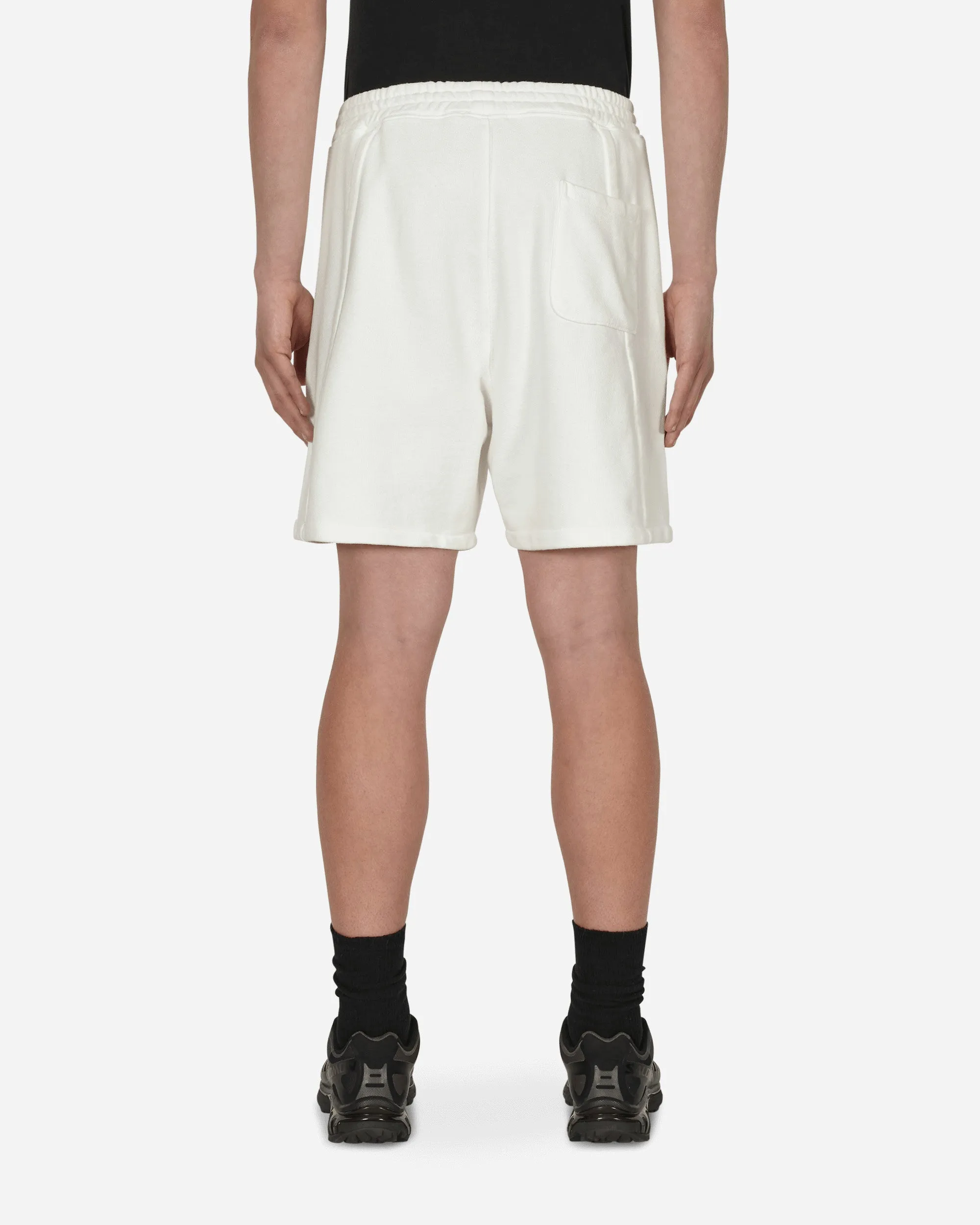 Panel Boxy Shorts White Comfortable Elastic Anxious