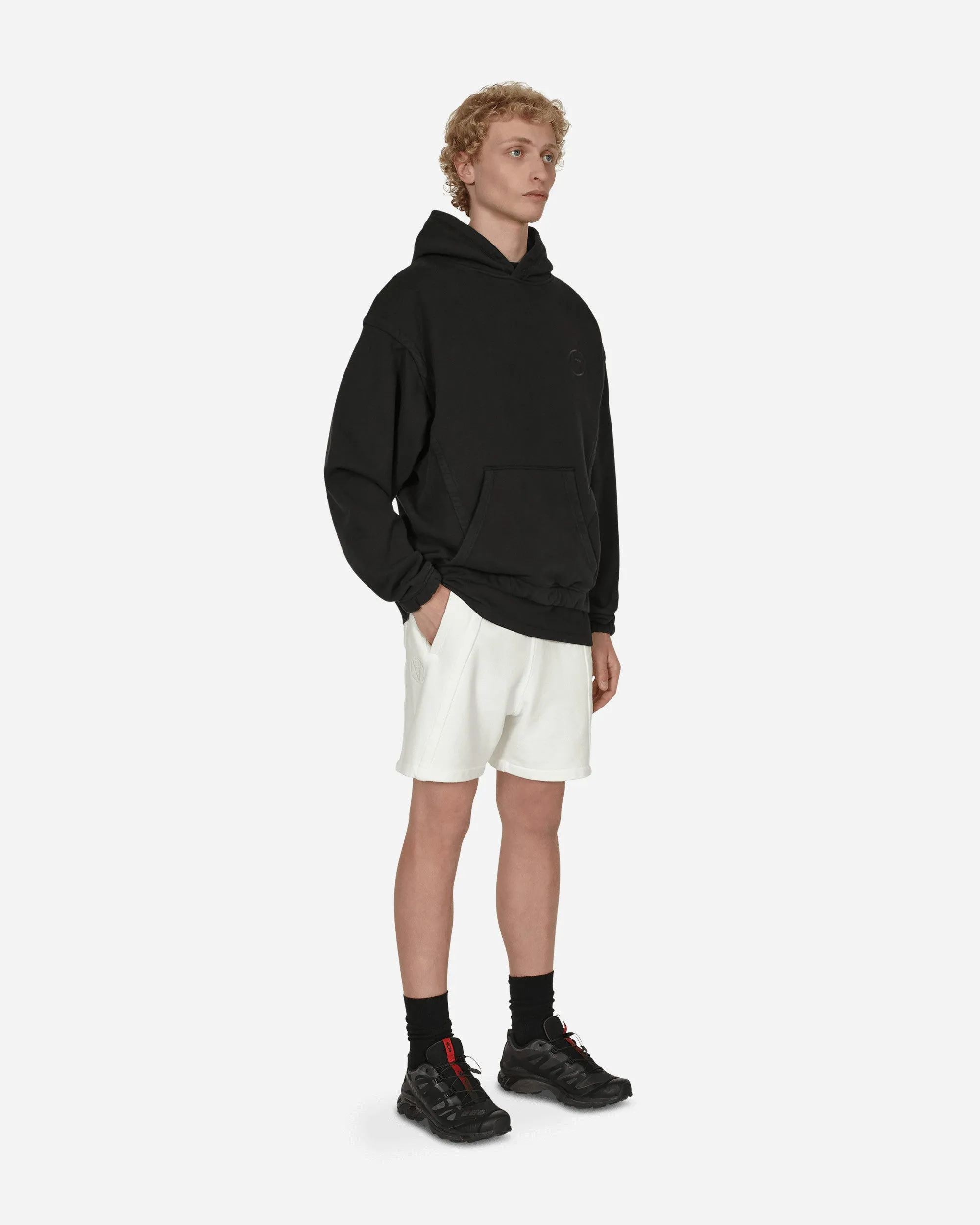 Comfortable Jewelry Panel Boxy Shorts White