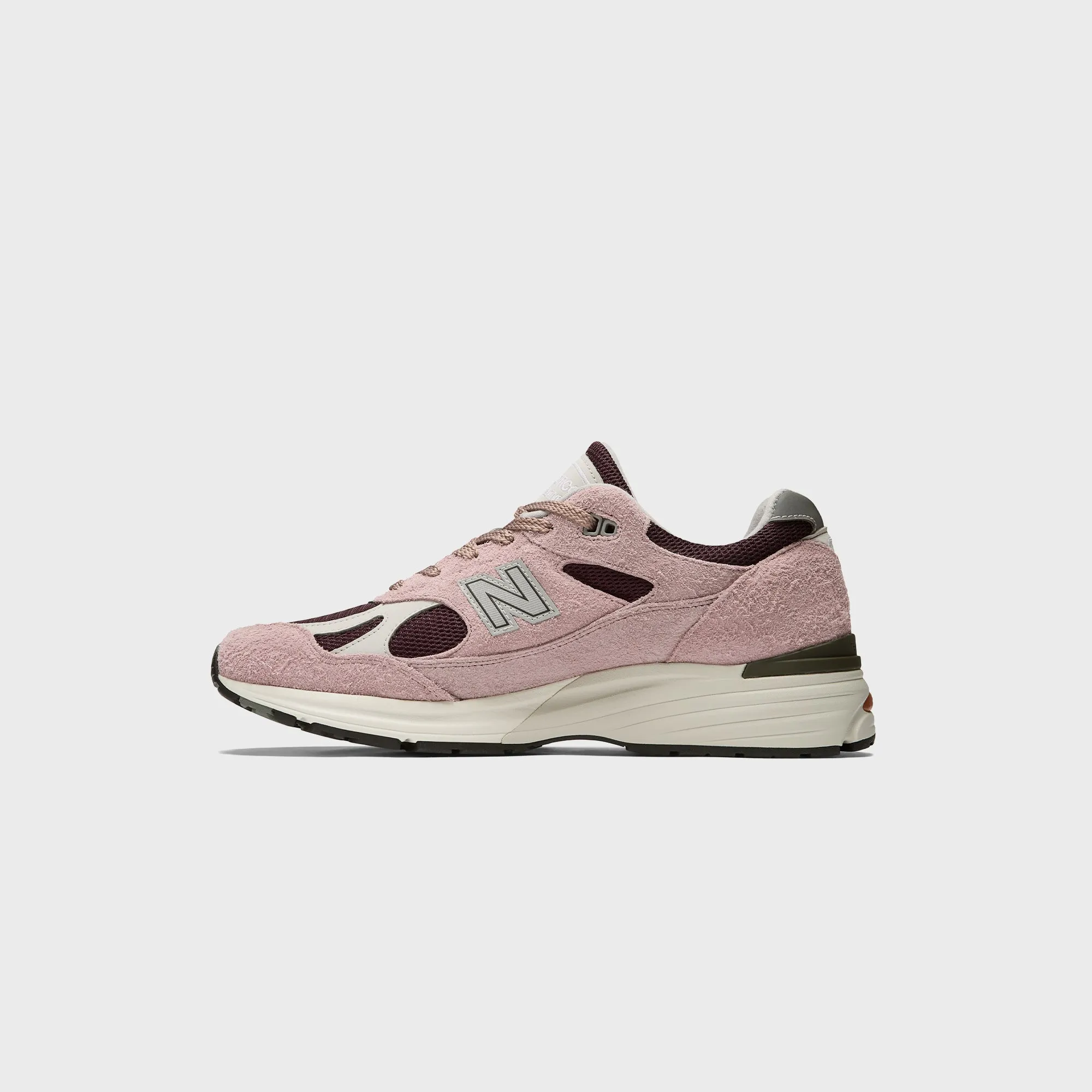 New Balance Made In Uk 991V2 - Deauville Mauve / Fig / Oyster Mushroom Padded Straps Footbed Memory Foam Layer