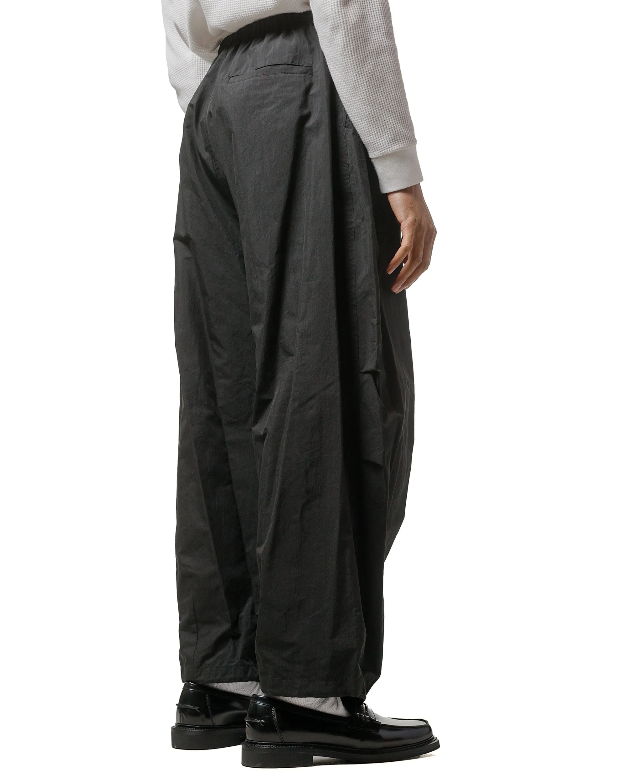 Amomento Drawstring Wide Fatigue Pants Black Raglan Yoke