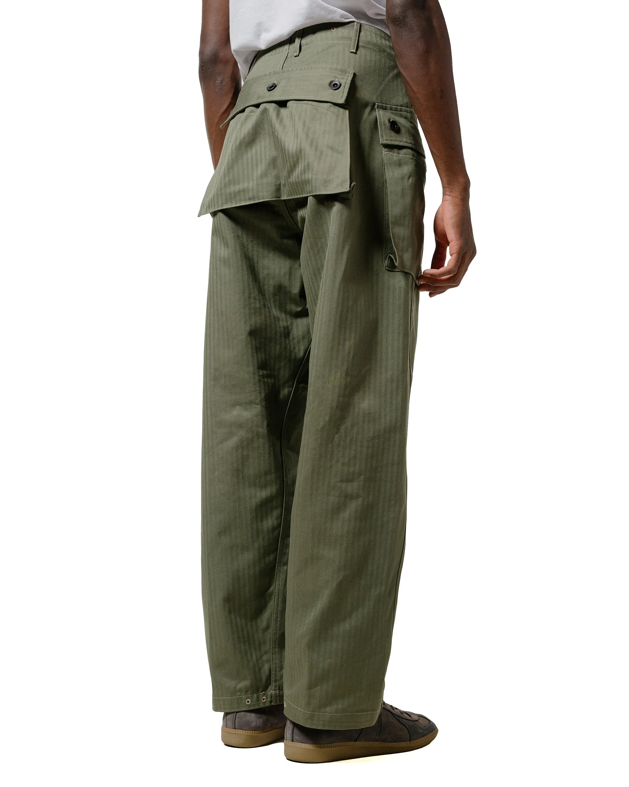 Glitter Comfortable Ballet Flats The Real Mccoy'S Mp23006 P-44 Utility Trousers Sage Green