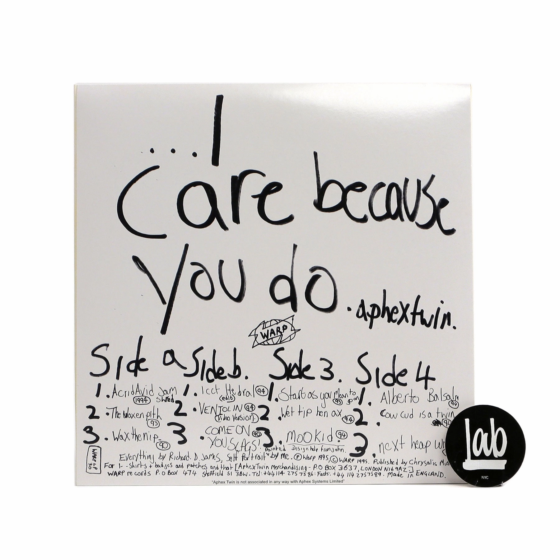 Aphex Twin: I Care Because You Do Vinyl 2LP
