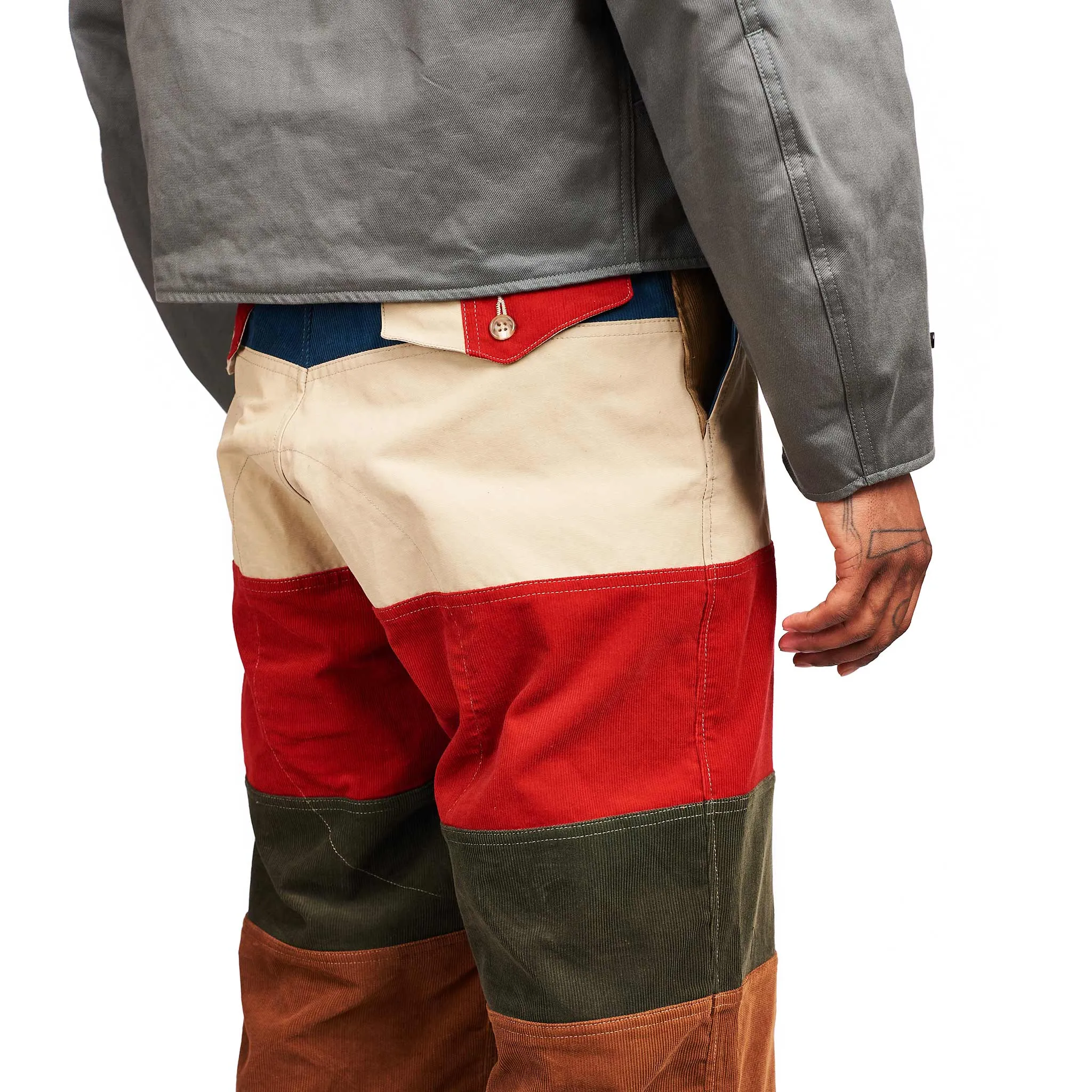 Intelligent Anti-Dirt The Real Mccoy'S Mp21011 Multicolour Corduroy Hunting Trousers Tricolour