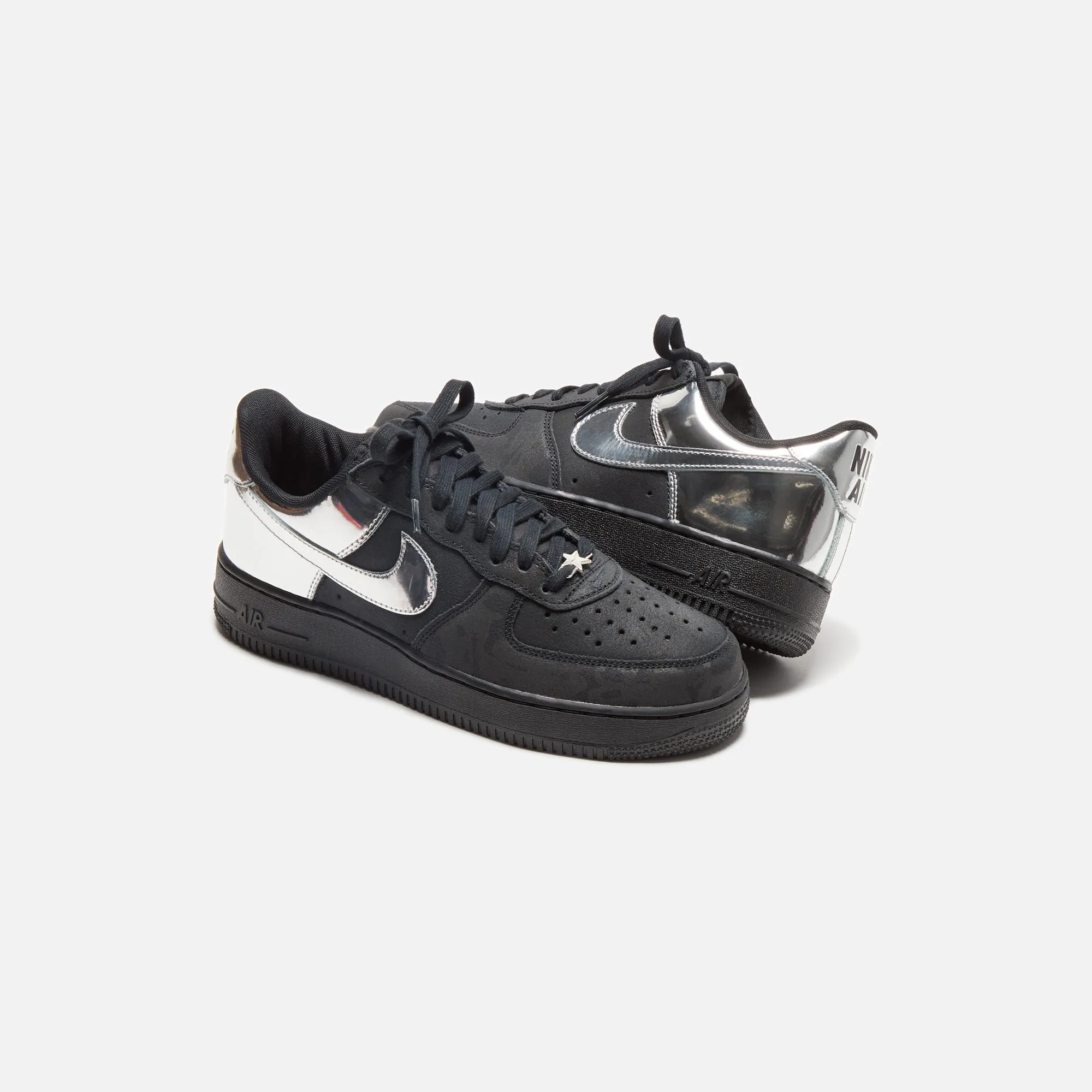 Comfort Concentration Comfortable Insole Board Nike Air Force 1 - Black / Metallic Silver