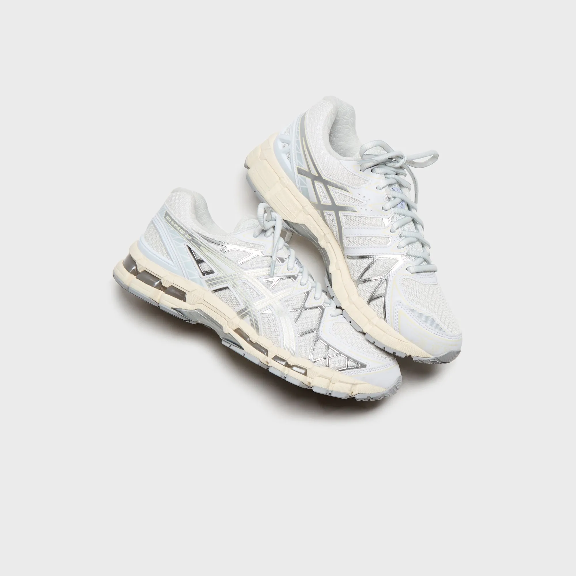 Comfort Trait Development Sturdy Slippers Asics Gel-Kayano 20 - White / Pure Silver
