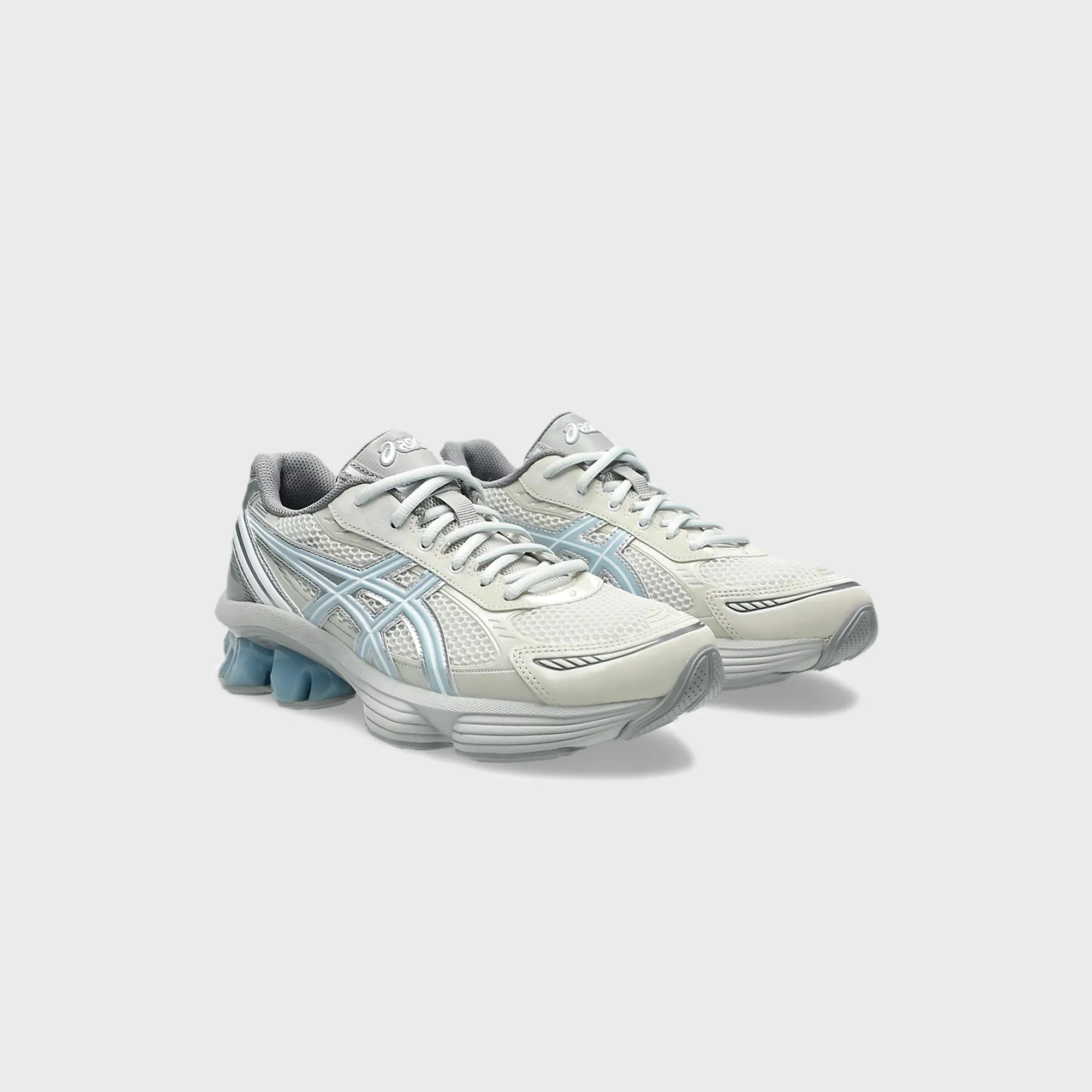 Comfortable Reaction Training Sudden Movement Asics X Emmi Gel-Kinetic Fluent - Cream / Soft Sky
