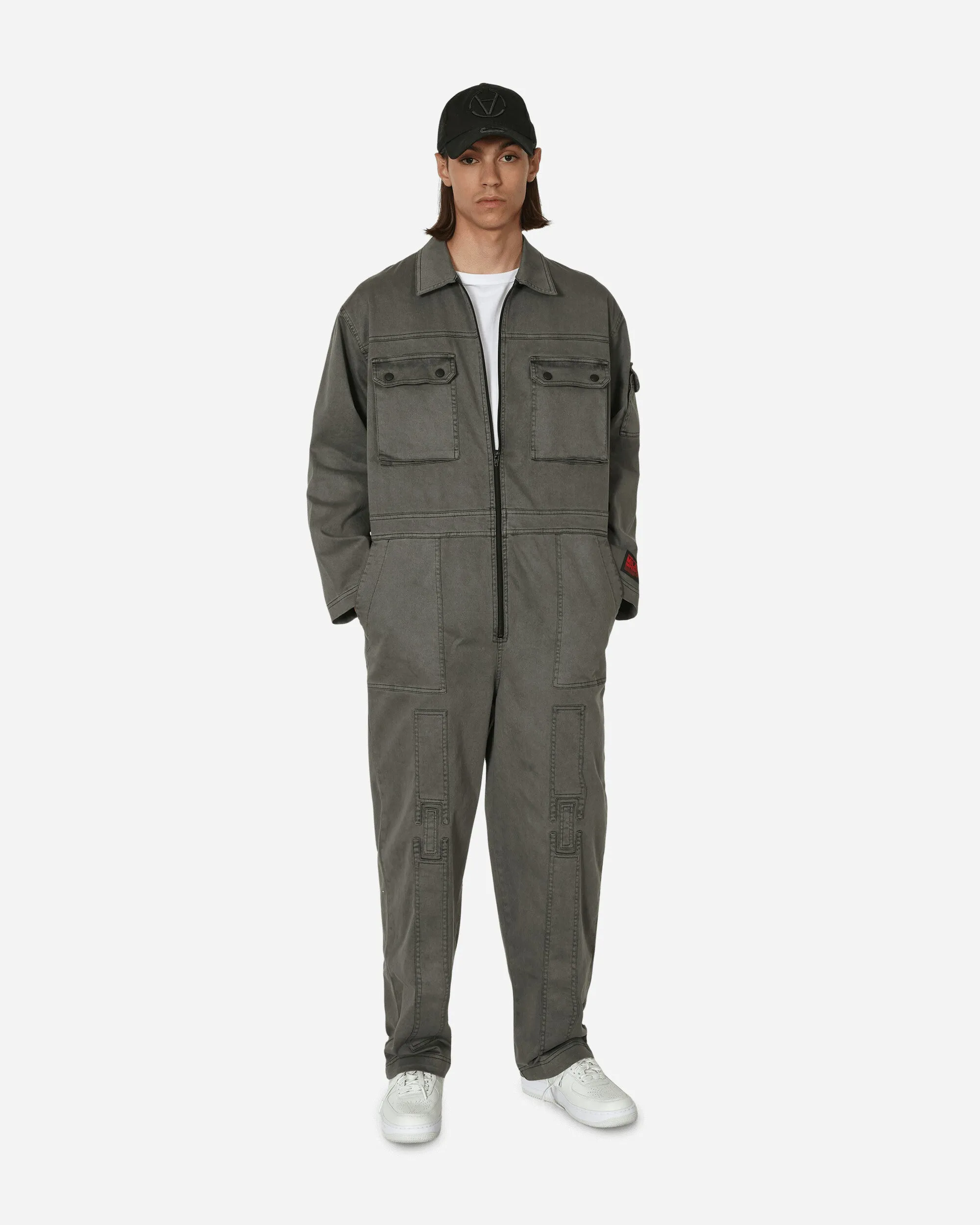 Dumbo Milano Imperfecta Jumpsuit Dark Grey Easy To Wear And Remove Comfort - engineered