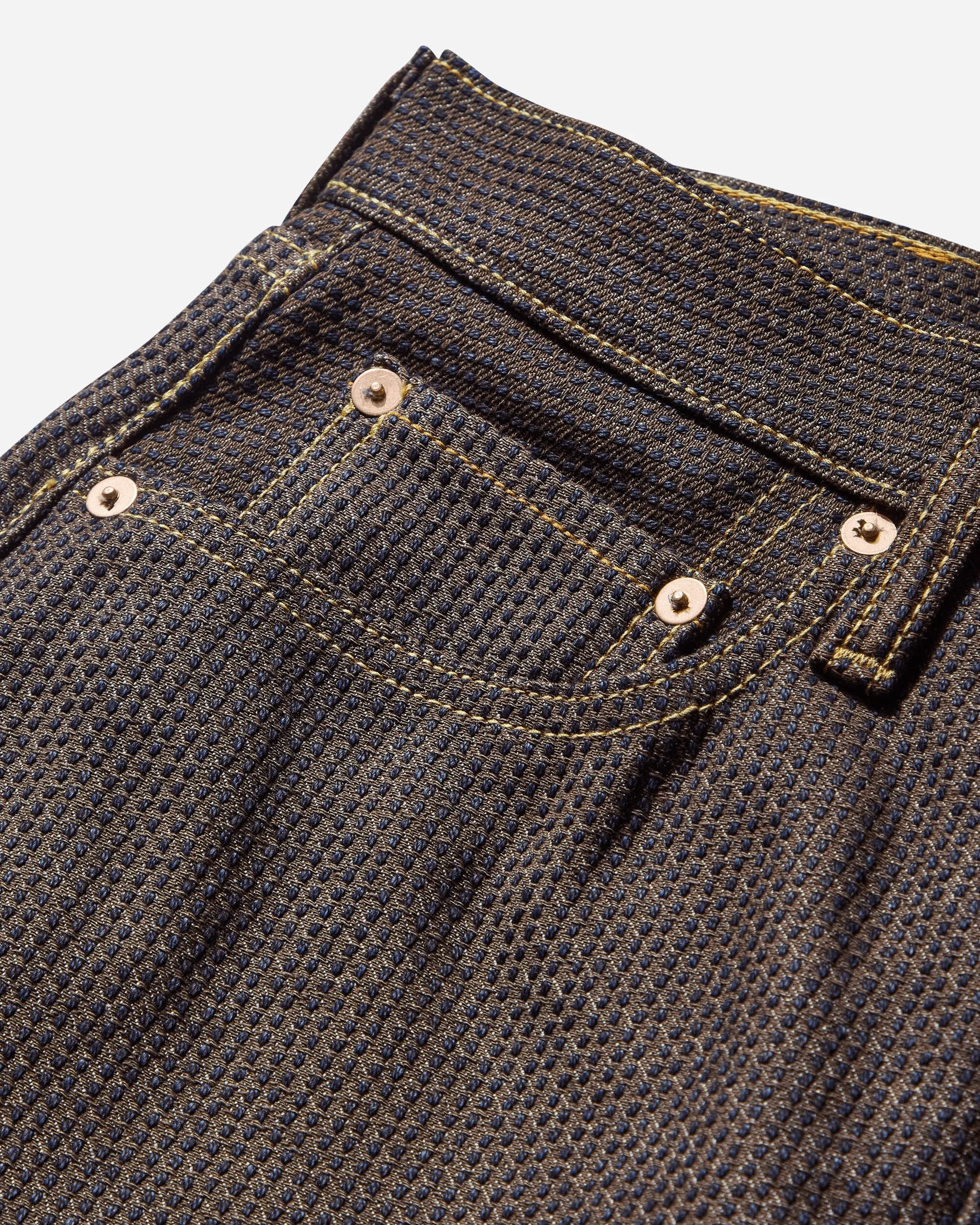 Shrink Resistance Men'S Century Denim 5P Monkey Cisco Pants Persimmon / Indigo