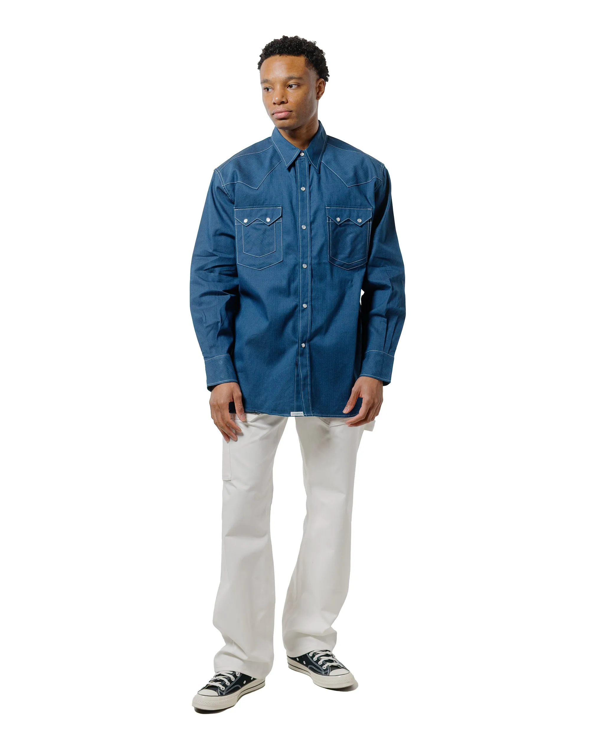 Sassafras Fall Leaf Gardener Pants Selvedge Duck Off White "Flourishing Gold Plating