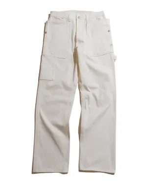 Comfortable Belted Waistband Quick-Drying Lining Design Sassafras Fall Leaf Gardener Pants Selvedge Duck Off White