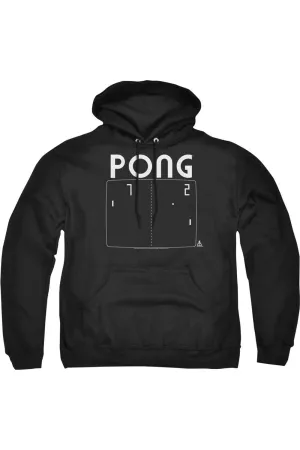 Pull-over à capuche pour adulte avec motif écran Atari Pong