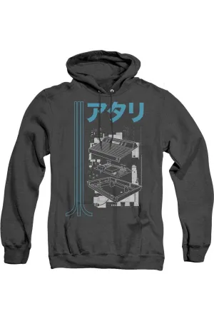 Atari Schematic Sweat à capuche adulte Heather